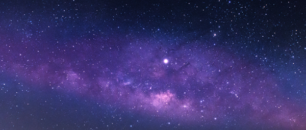 Image of a bright star near a purple nebula